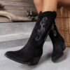 Newness Sculpted Chunky Heel Boots Elevate your style with these trendy boots featuring a sculpted chunky heel Perfect for adding a touch of edge to any outfit