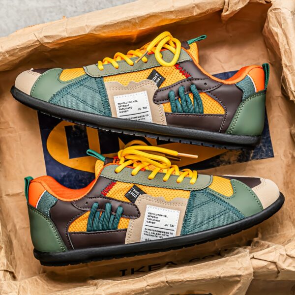Stylish KOONEXY Urban Explorer Color Block Sneakers showcasing a retro inspired design with modern comfort Perfect for all seasons