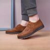 Newness Dubai Comfort Mens Fabric Loafers in navy blue showcasing the comfortable fit and casual style The loafers are made from breathable fabric