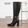 Newness Empower Pointed Toe Knee High Boots in brown leather Stylish boots perfect for parties and everyday wear