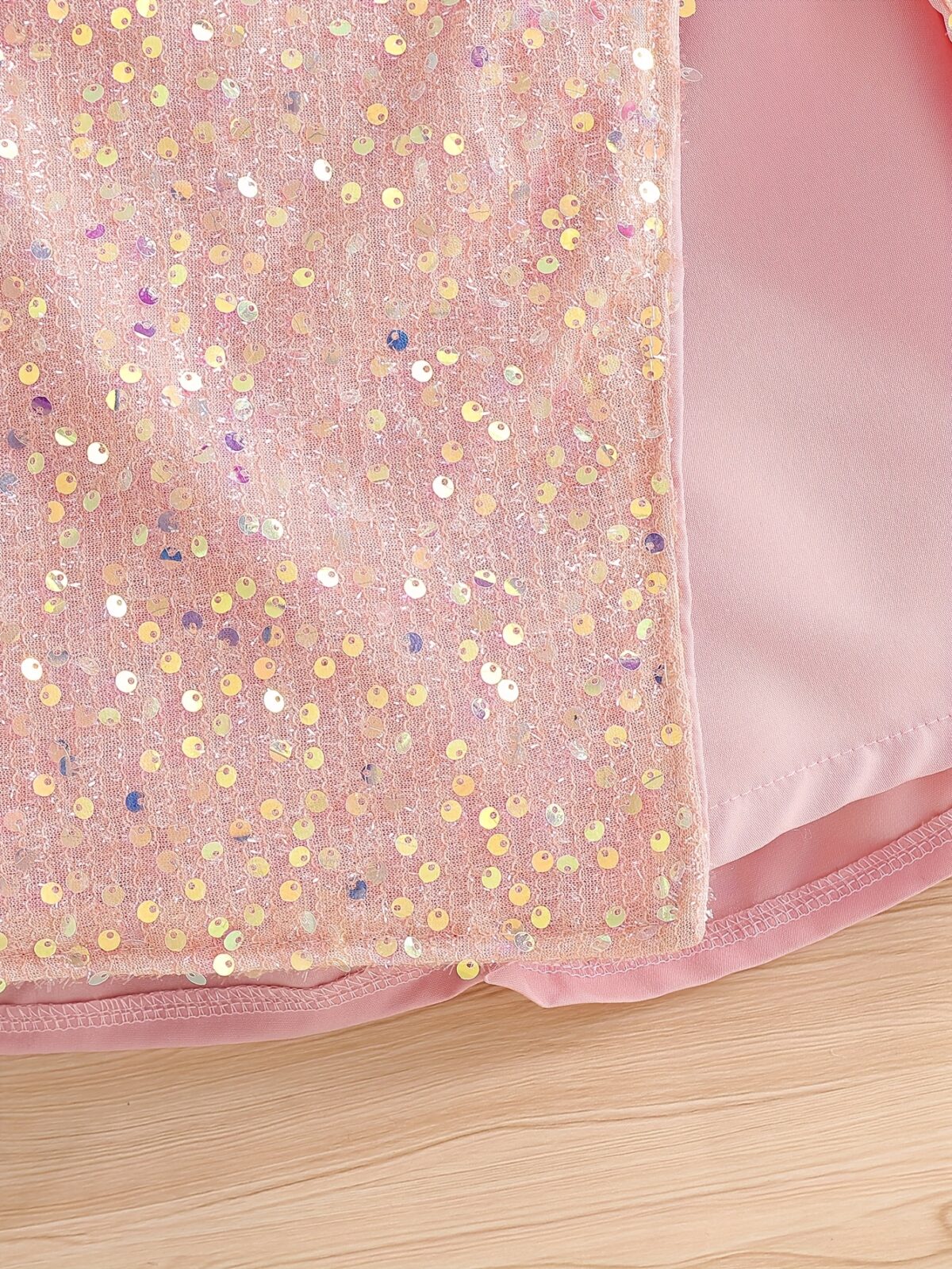 Adorable girls summer outfit Newnesss Summer Sparkle two piece set features a stylish top and coordinating bottom perfect for parties weddings or any special occasion