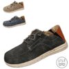 Newness Mens Effortless Style Fabric Loafers Breathable lightweight and effortlessly stylish loafers perfect for everyday wear Close up view showcasing the fabric texture and design