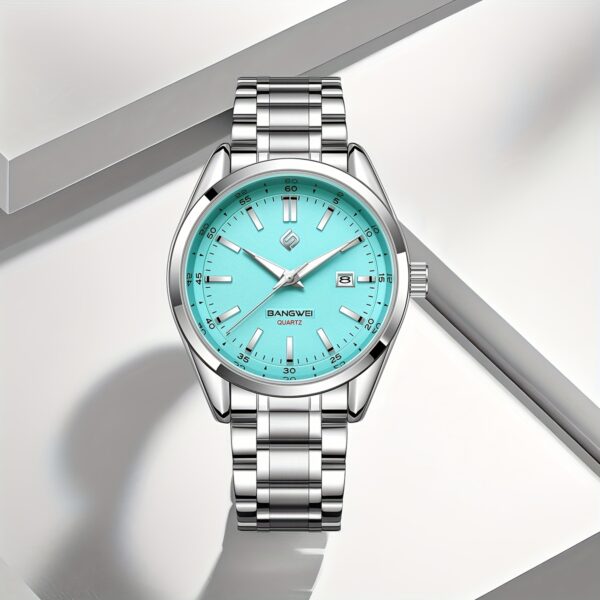 Sophisticated Metropolitan Blue Men's Quartz Watch by LIGE, showcasing precision and style.