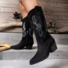 Newness Sculpted Chunky Heel Boots Elevate your style with these trendy boots featuring a sculpted chunky heel Perfect for adding a touch of edge to any outfit