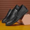 Newness Mens Slip On Loafers Effortless style meets ultimate comfort Brown leather loafers with a classic silhouette perfect for everyday wear