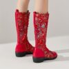 Newness Bloomsbury Floral Knee High Boots Elevate your style with these stunning floral knee high boots perfect for any occasion
