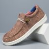 Womens beige fabric loafers KOONEXY brand comfortable and stylish for casual wear