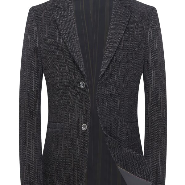 Stylish Metropolitan Striped Tweed Jacket in luxurious fabric blend, perfect for fall and winter. Flattering silhouette.