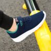 Newness Striped Breeze Boys Mesh Sneakers Breathable sporty sneakers perfect for all seasons Stylish striped design in blue and white