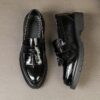 Newness Casablanca Mens Fringed Loafers in premium PU leather showcasing the vintage inspired design and comfortable fit