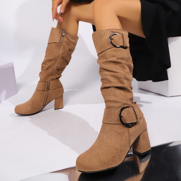 Newness Dune Chunky Heel Boots Elevate your fallwinter style with these trendy boots featuring a chunky heel and stylish design