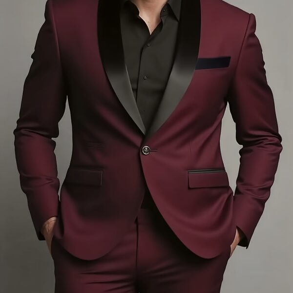 The Newness Executive: Modern Men's Formal Suit in charcoal grey, impeccably tailored for a sharp, modern look.