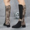 Newness Savannah Leopard Print Boots Elevate your style with these stunning leopard print boots Featuring a chic design and comfortable fit perfect for any occasion