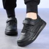 Stylish and breathable blue and white striped mesh sneakers for boys perfect for casual wear or running