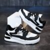 Stylish and breathable blue and white striped mesh sneakers for boys perfect for casual wear or running