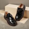 Stylish boys loafers in black perfect for school parties or weddings Breathable lightweight and durable