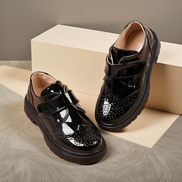 Stylish boys loafers in black perfect for school parties or weddings Breathable lightweight and durable