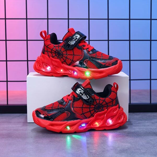 Stylish and comfortable MGO Kids LED sneakers, Galaxy Glow design, lighting up with every step.