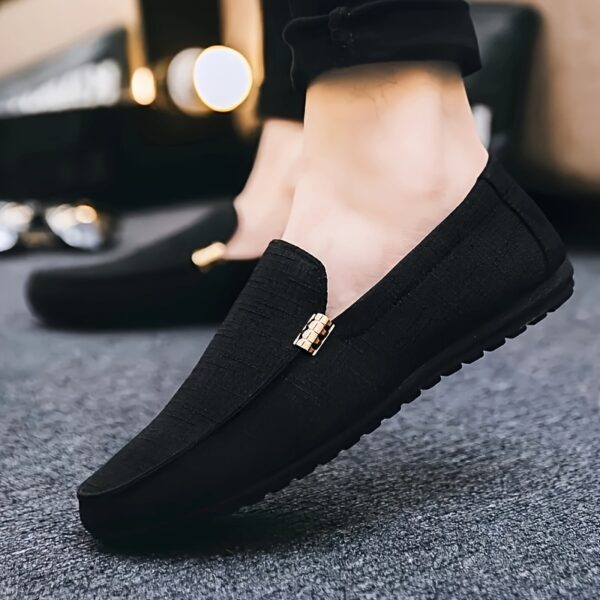Newness Mens Slip On Loafers Comfortable minimalist design loafers for effortless style Brown leather loafers in a classic slip on style