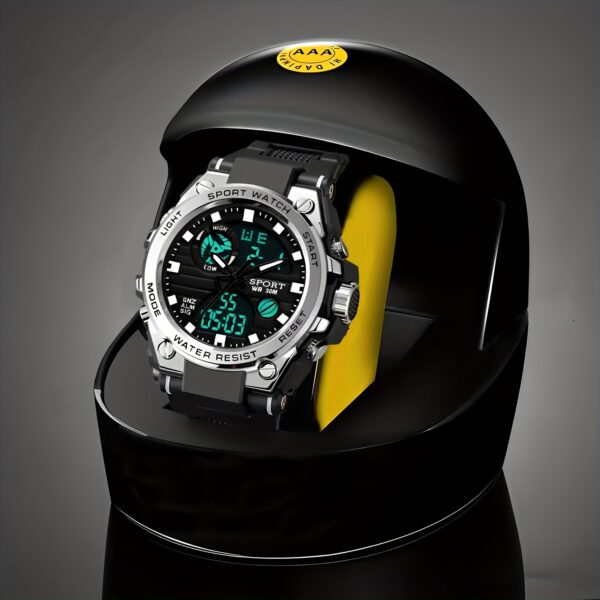 Newness Apex Dual Display Men's Sport Watch: Showcase your active lifestyle with this durable and stylish watch, featuring a dual display for ultimate functionality.