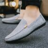Newness Metropolitan Mens Casual Slip Ons Breathable fabric cushioned sole and minimalist design for all day comfort