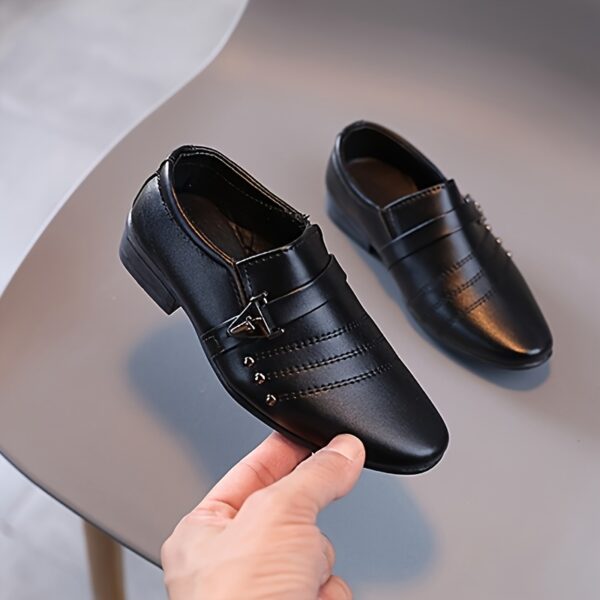 Newness Striped Detail Boys Oxfords   Classic style perfect for school or special occasions