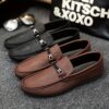 Dubai Nights Mens PU Loafers Sophisticated black PU leather loafers perfect for any occasion Timeless style from Newness