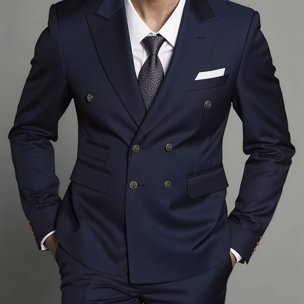 The Newness Executive: Modern Men's Formal Suit in charcoal grey, impeccably tailored for a sharp, modern look.