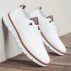 Newness Metropolitan Mens Casual Loafers Brown sole breathable fabric loafers in a sleek design for all day comfort