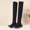 Newness Effortless Chic Knitted Over Knee Boots Flattering over the knee knitted boots in a soft comfortable knit Perfect for adding effortless style to any outfit