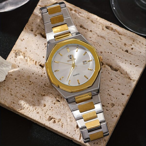 Newness Metropolitan Men's Steel Watch: A sleek, minimalist steel watch with a durable design, perfect for everyday wear or special occasions.