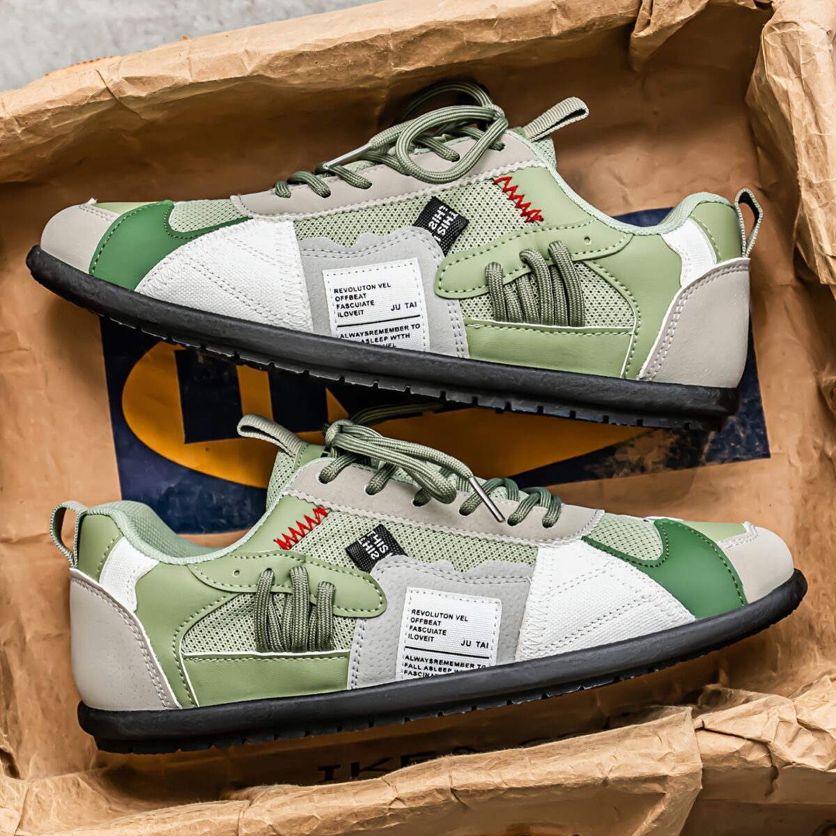 Stylish KOONEXY Urban Explorer Color Block Sneakers showcasing a retro inspired design with modern comfort Perfect for all seasons