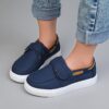 Newness Coastal Breeze Kids Navy Sneakers Stylish and comfortable navy blue sneakers for kids perfect for school or play