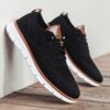 Newness Metropolitan Mens Casual Loafers Brown sole breathable fabric loafers in a sleek design for all day comfort