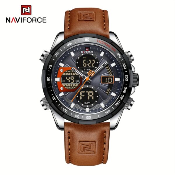 Sophisticated NAVIFORCE Metropolitan Men's Leather Watch, showcasing its classic design and functionality. Perfect for the modern man.