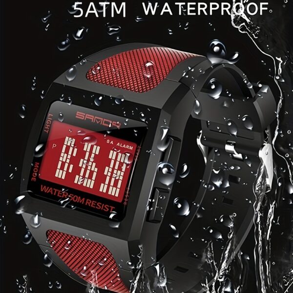 The Newness Apex Digital Sports Watch, showcasing its sleek design and advanced features, perfect for an active lifestyle. Highlighting its durable build and modern aesthetic.