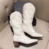 Stylish Embroidered Western Cowboy Boots from Newness perfect for any season These boots feature intricate embroidery and a classic silhouette