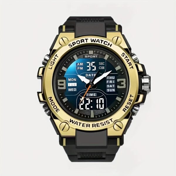 Newness Apex Dual Display Men's Sport Watch: Showcase your active lifestyle with this durable and stylish watch, featuring a dual display for ultimate functionality.