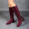 Wine red leather boots Crimson Nights style perfect for winter from Newness