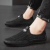 Newness Urban Explorer Mens Knit Sneakers Breathable lightweight knit sneakers in grey perfect for everyday wear Showcase of comfort and style