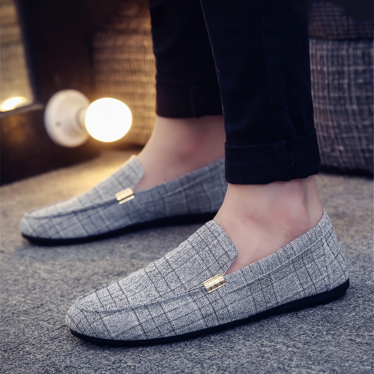 Newness Metropolitan Mens Canvas Loafers Comfortable and stylish canvas loafers perfect for any occasion View the detail of the sophisticated design and effortless chic