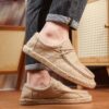 Newness Mens Canvas Loafers Hand stitched canvas loafers for effortless style and all day comfort Breathable and perfect for any occasion