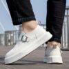 Newness Mens White Loafers Elevate your casual style with these comfortable and modern loafers
