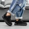 Stylish and comfortable black sneakers for kids perfect for everyday wear Newness Versatile Kids Black Sneakers