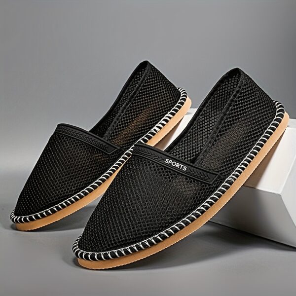 Newness Mens Slip On Sneakers Breathable mesh lightweight design effortlessly stylish for everyday wear