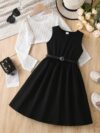 Adorable girls summer dress set from Newness featuring a stylish top and skirt perfect for warm weather