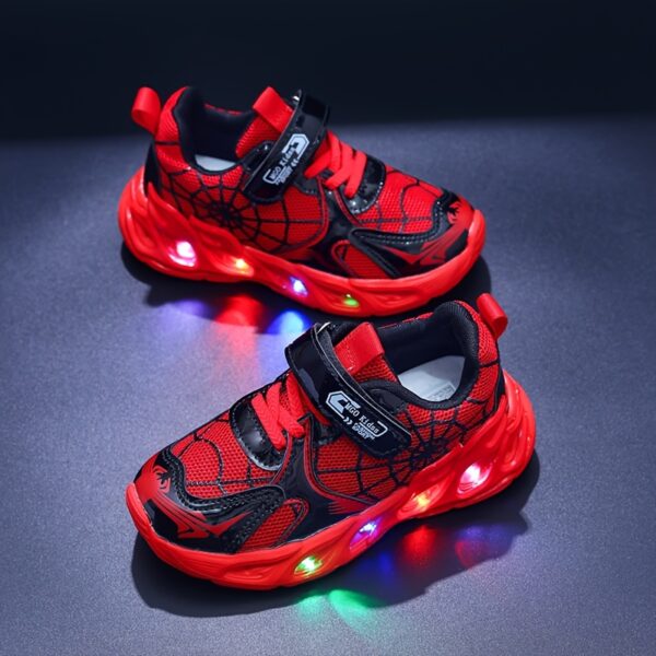 Stylish and comfortable MGO Kids LED sneakers, Galaxy Glow design, lighting up with every step.