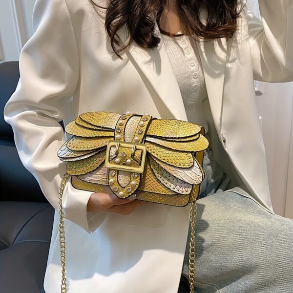 Newness Iridescent Butterfly Holographic Crossbody Bag in iridescent holographic finish. Chic and versatile crossbody bag perfect for everyday use.