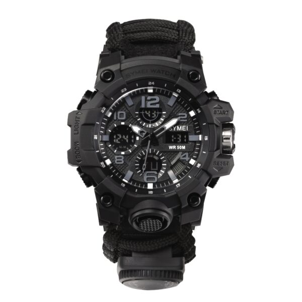 Newness Apex Navigator men's digital sports watch, showcasing its durable design and sleek style. The watch features are highlighted.