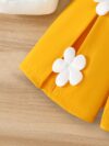 Adorable Summer Bloom Girls Shorts Set in a cheerful floral print perfect for sunny summer days The set includes a top and shorts